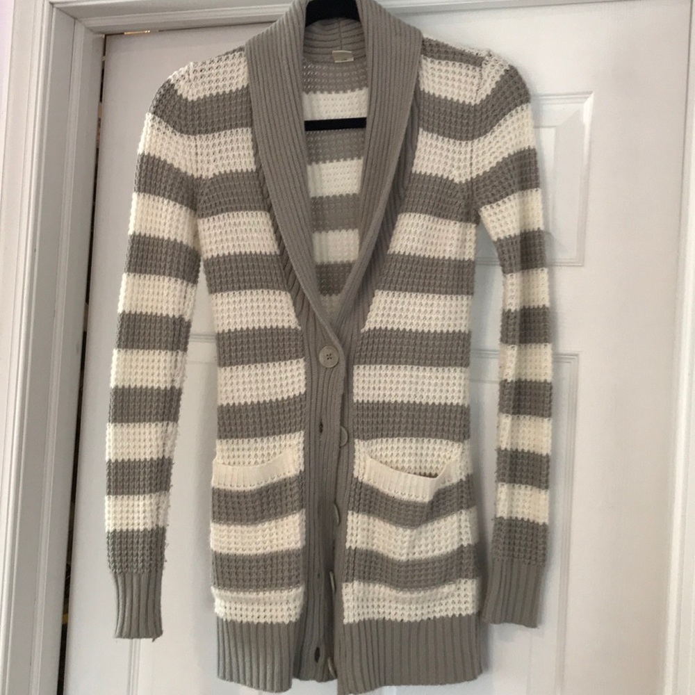 Long striped cardigan
